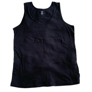 Caslon | Black Tank Top 3X Plus Size Sleeveless